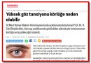 YÜKSEK GÖZ TANSİYONU KÖRLÜĞE YOL AÇABİLİR